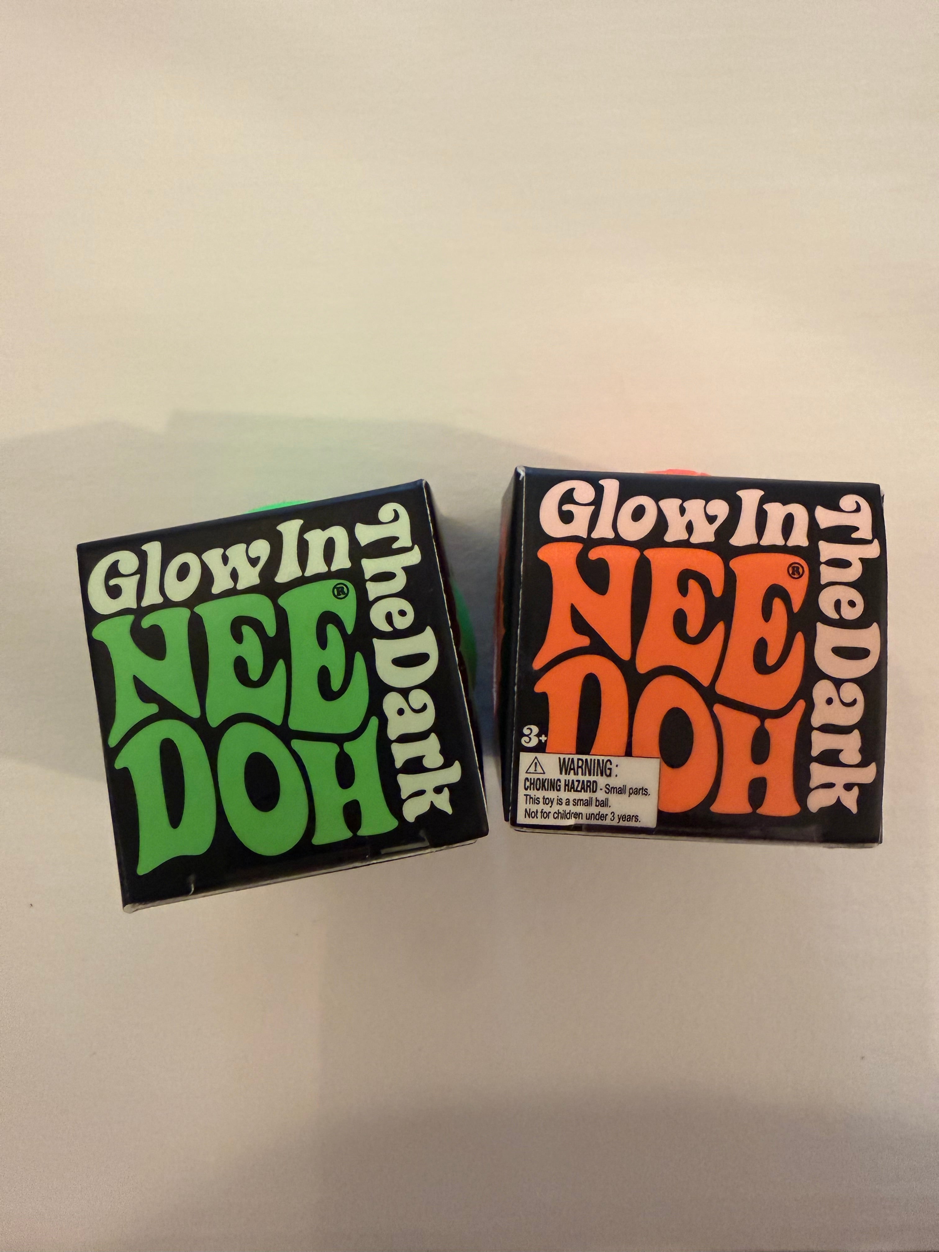 Needoh Teenie Glow In The Dark: Green & Orange !