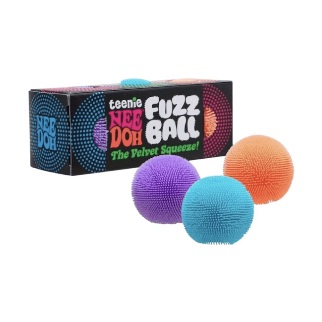 NeeDoh Teenie Fuzz Ball 3-Pack Squishy Fidget Toy