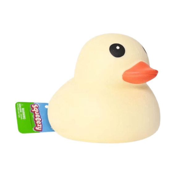 Sunny Days Entertainment Jumbo Squeezy Ducks Sensory Fidget Toy White